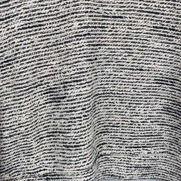 Madewell Texture and Thread Black and Cream Balloon Sleeve Sweater - Picture 4 of 11